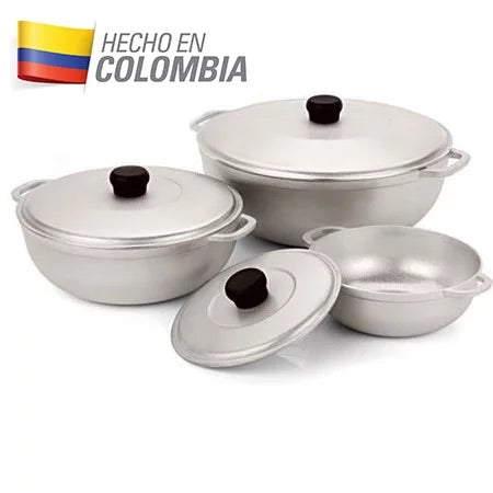 11.6/6.9/4.8 Qt Traditional Colombian Caldero Dutch Oven Cast Aluminum  Stock Pot