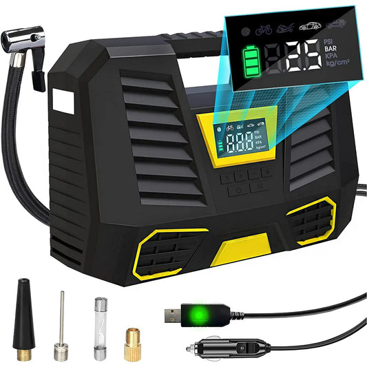 Portable Air compressor 12V DC with Digital Pressure Gauge,..