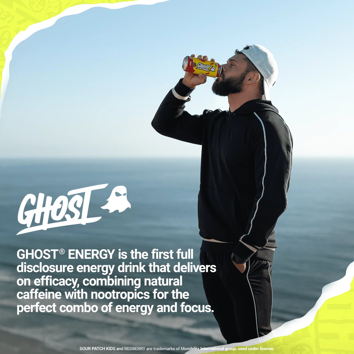 GHOST® ENERGY Zero Sugars Energy Drink, SOUR PATCH KIDS® Redberry, 16 fl oz Can