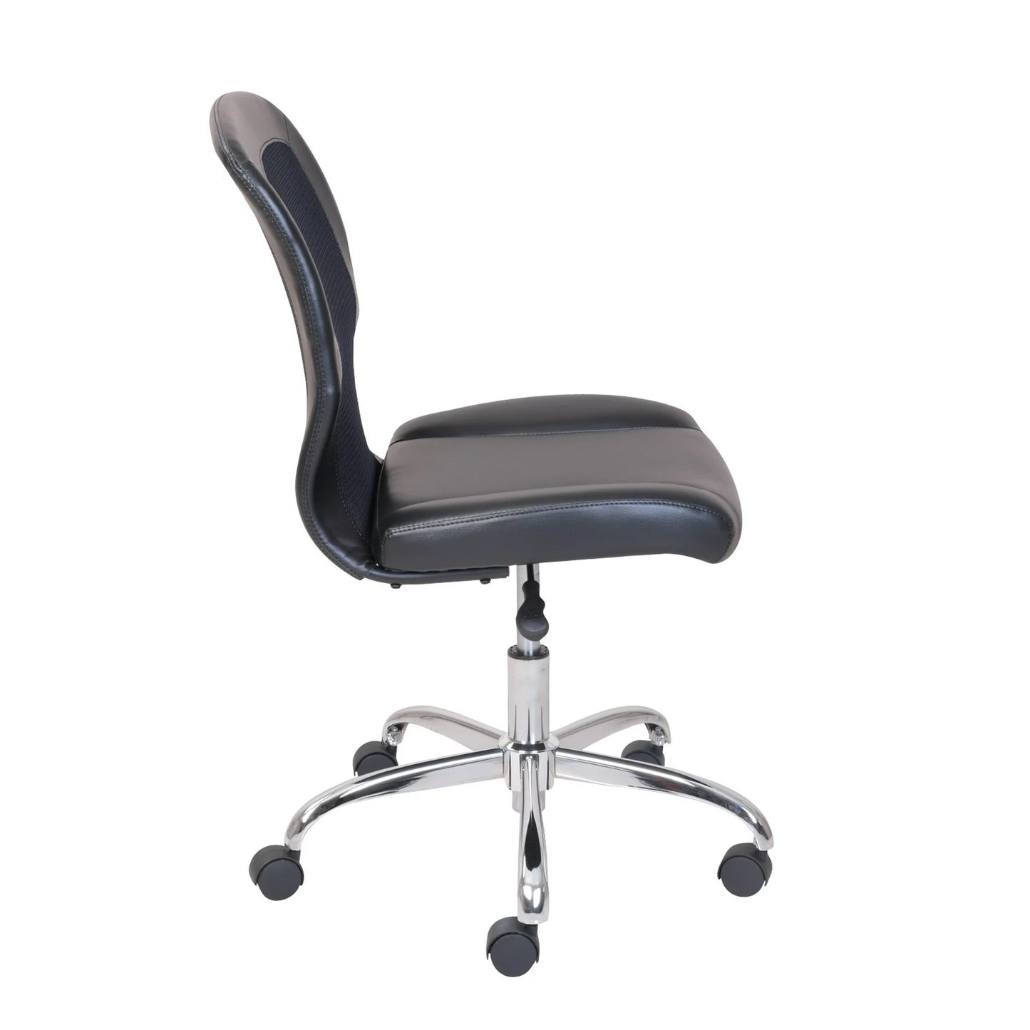 Mid-Back, Vinyl Mesh Task Office Chair, Black 