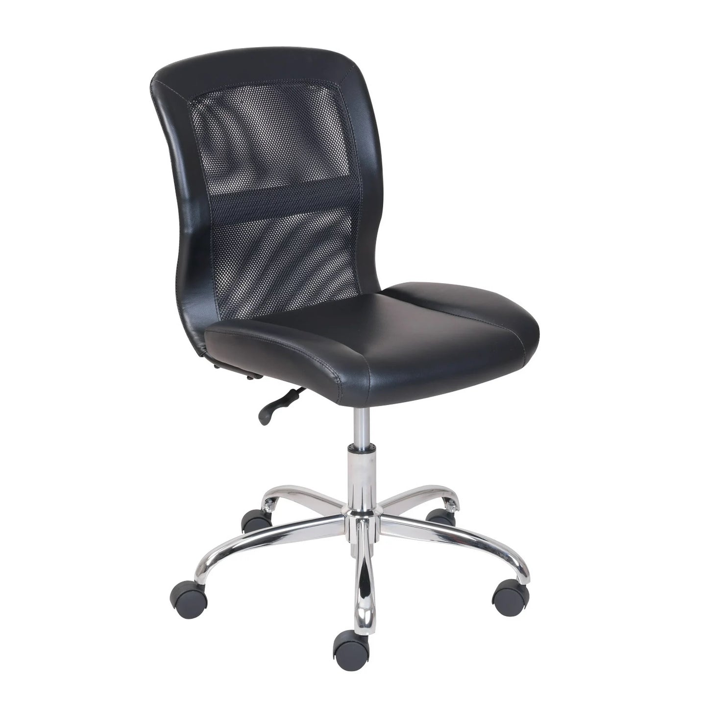 Mid-Back, Vinyl Mesh Task Office Chair, Black 