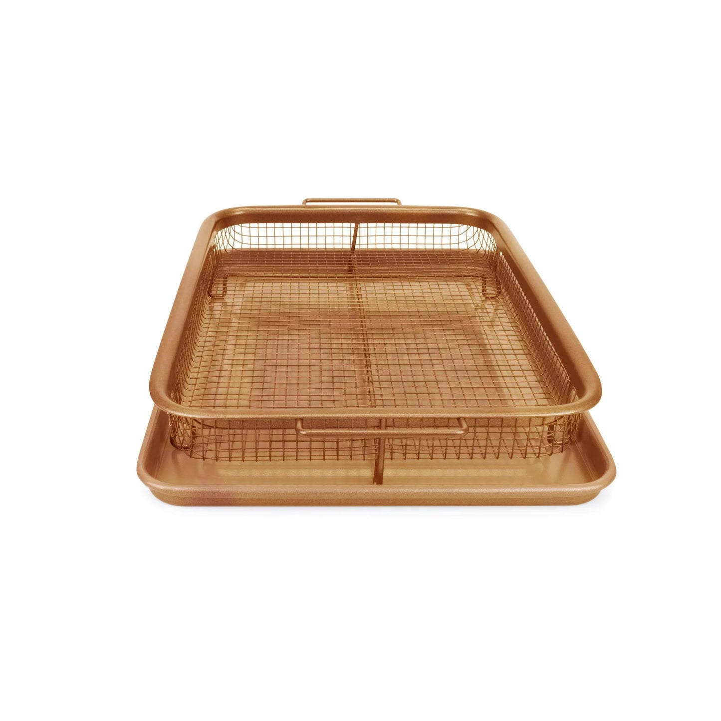 NEW!!! Non-Stick Air Fryer Crisper Basket and Tray Set, Copper