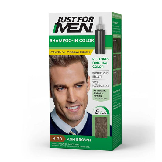 Just For Men Shampoo-In Haircolor, Gray Men's Hair Color - H-45 Dark Brown