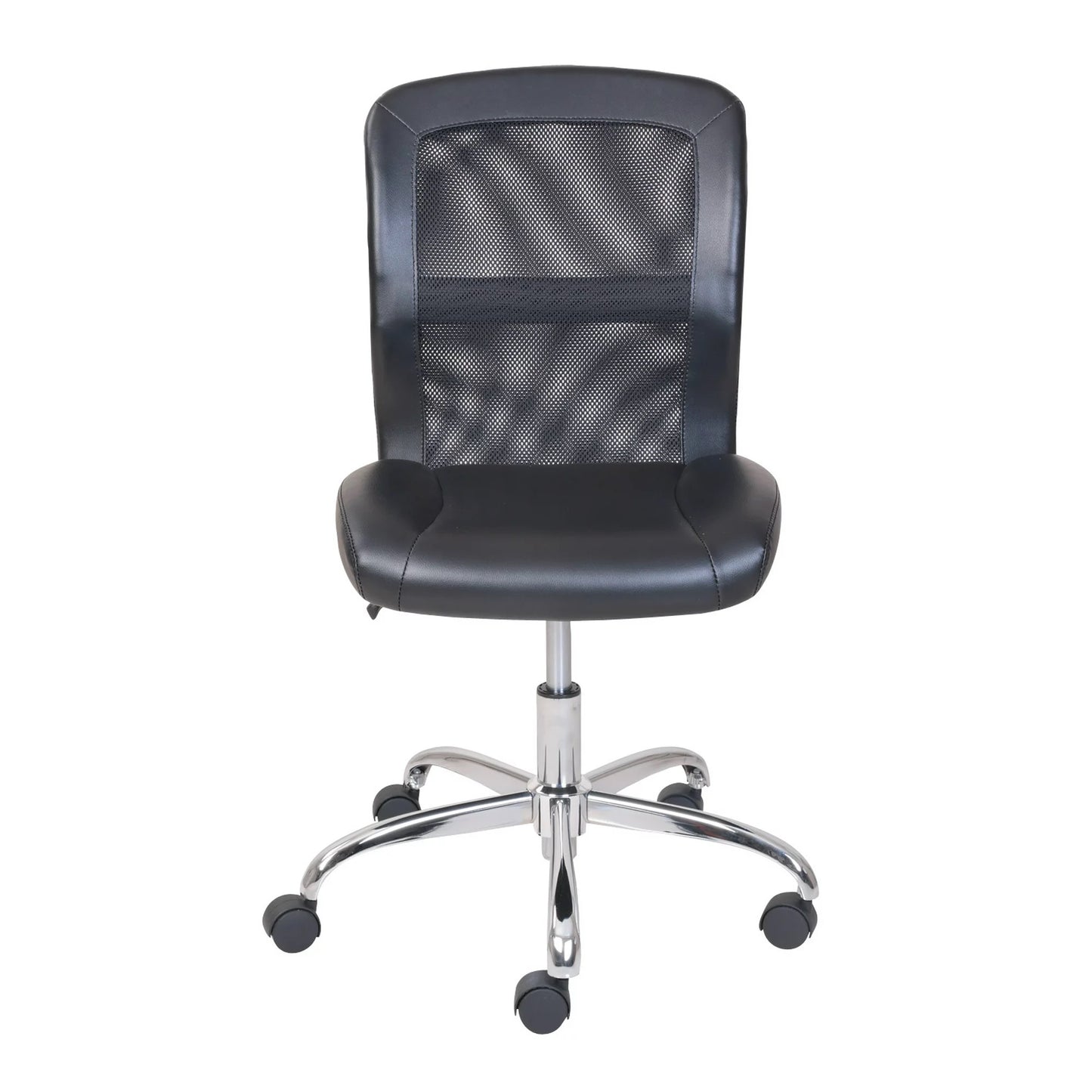 Mid-Back, Vinyl Mesh Task Office Chair, Black 