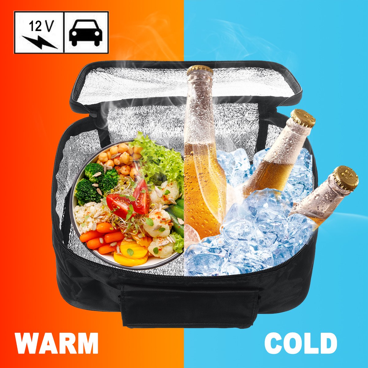 Portable Oven, 12V Car Food Warmer Portable Personal Mini Oven Electric Heated Lunch