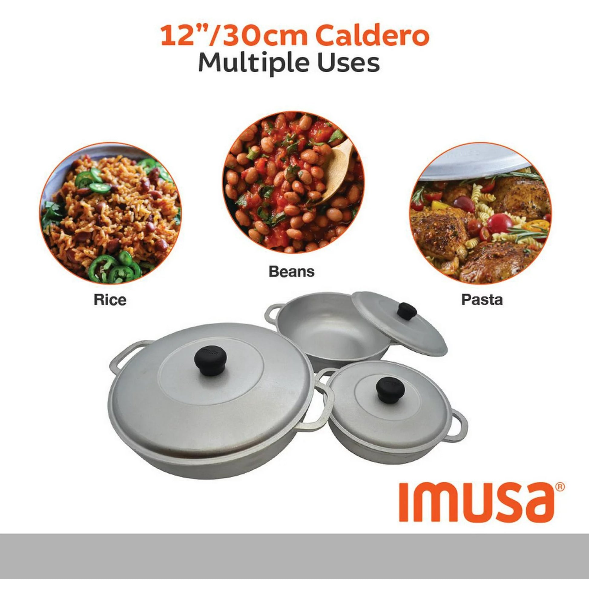 3 Pieces Colombian Cast Aluminum Caldero or Dutch Oven Set with Lid –  Momma-Approves
