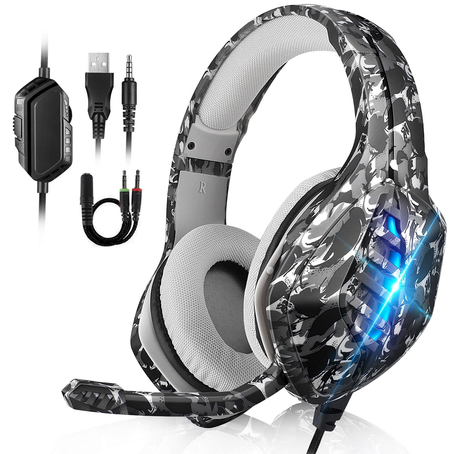 Gaming Headset for PC, PS4, PS5, Xbox One, Mac, Laptop, Nintendo Switch, Stereo Gaming 