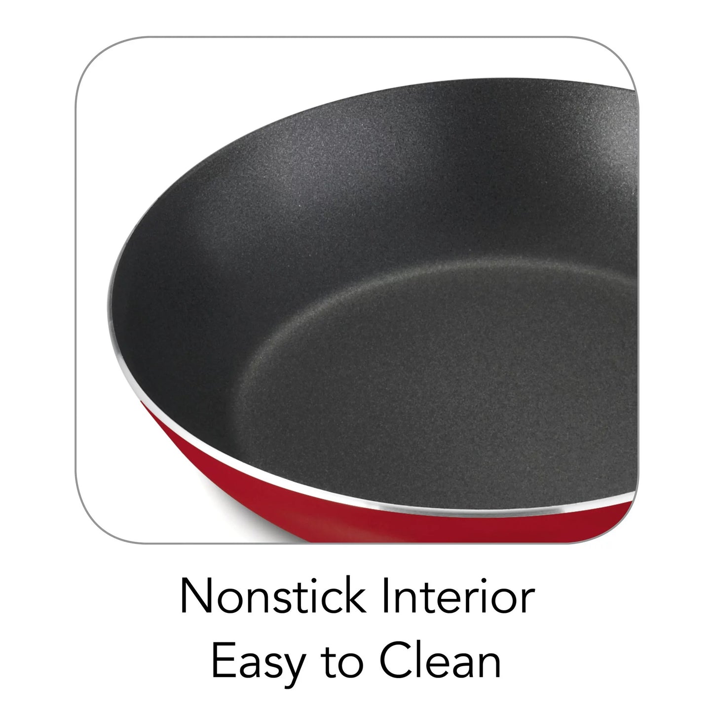 Non-stick Cookware Set, Red 9-Piece