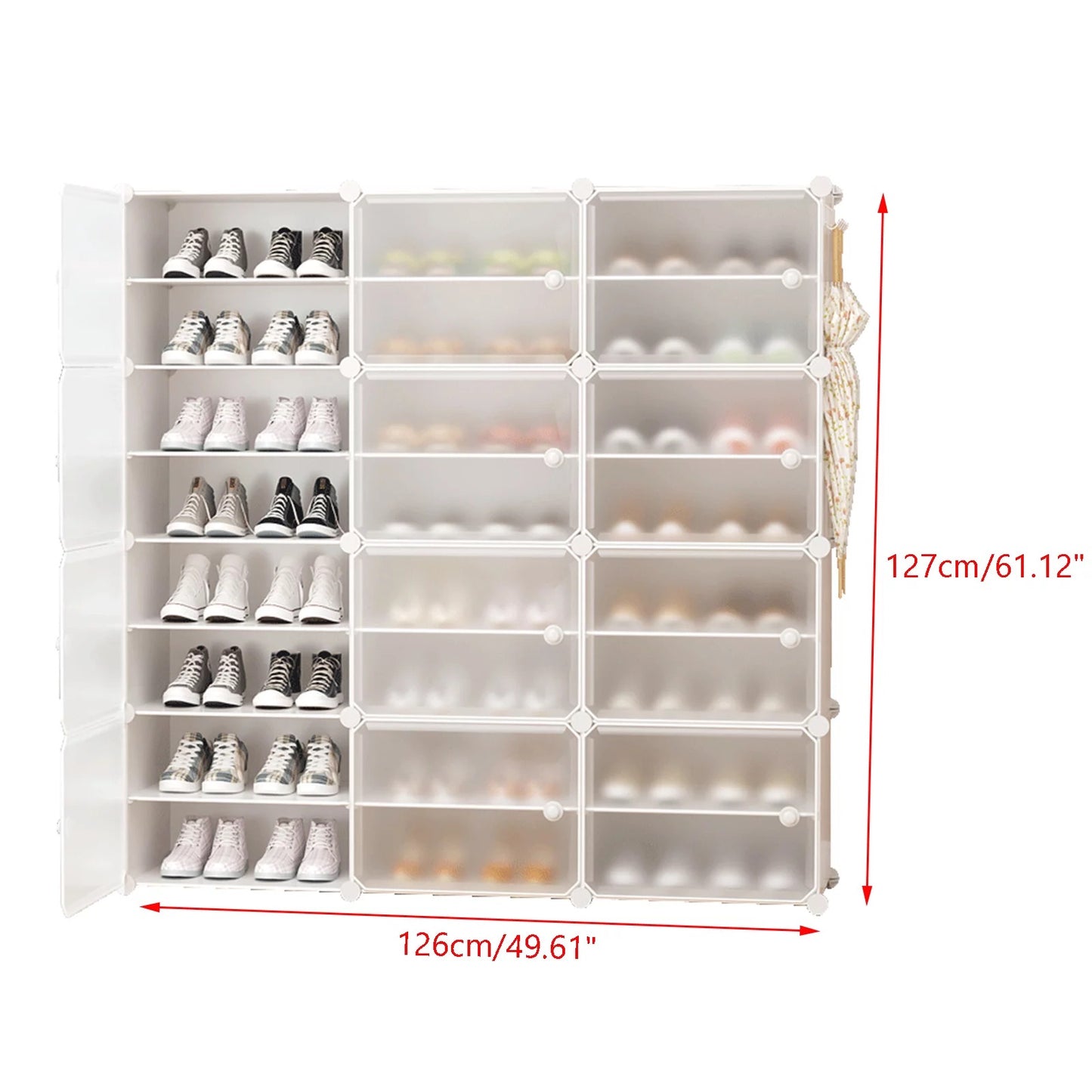 NEW!!!48 PCS Shoes Box Stackable Shoe Storage Cabinet..