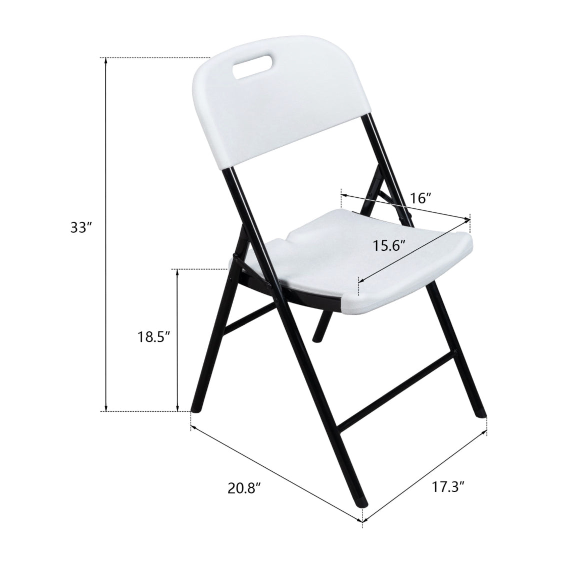 UBesTGo 4Pack Plastic Folding Chairs Portable Wedding Banquet Seat Premium Party Event Chair